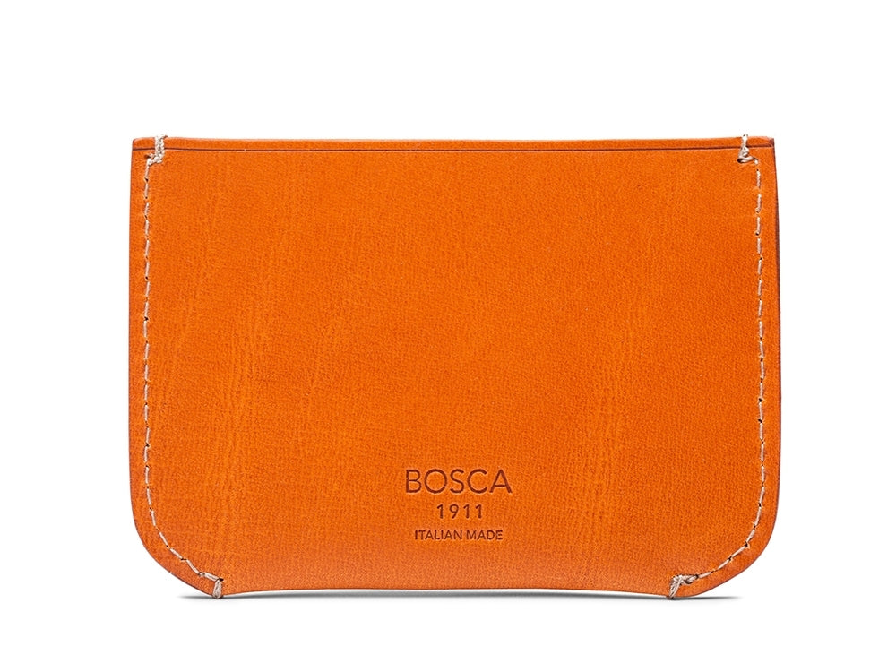 Bosca Leather Italio Front Pocket Card Case (in Saddle, last one in stock!)