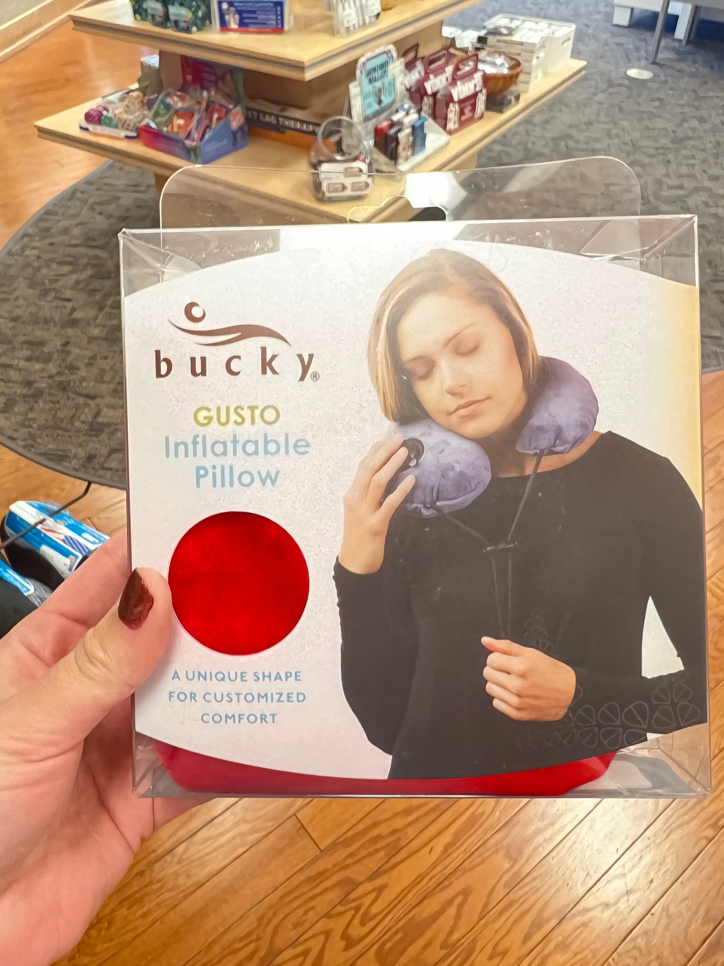 Final Sale- Bucky Gusto Inflatable Pillow (Flame)