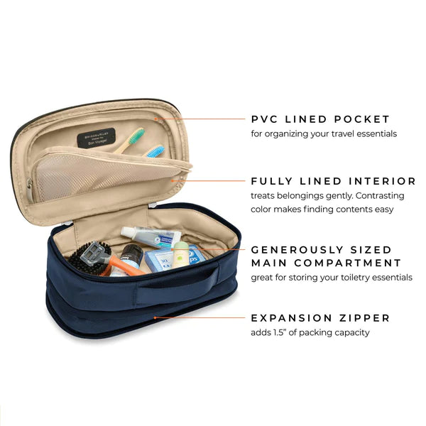 Briggs & Riley Baseline Expandable Essentials Toiletry Kit (Free Monogram)- BL115X