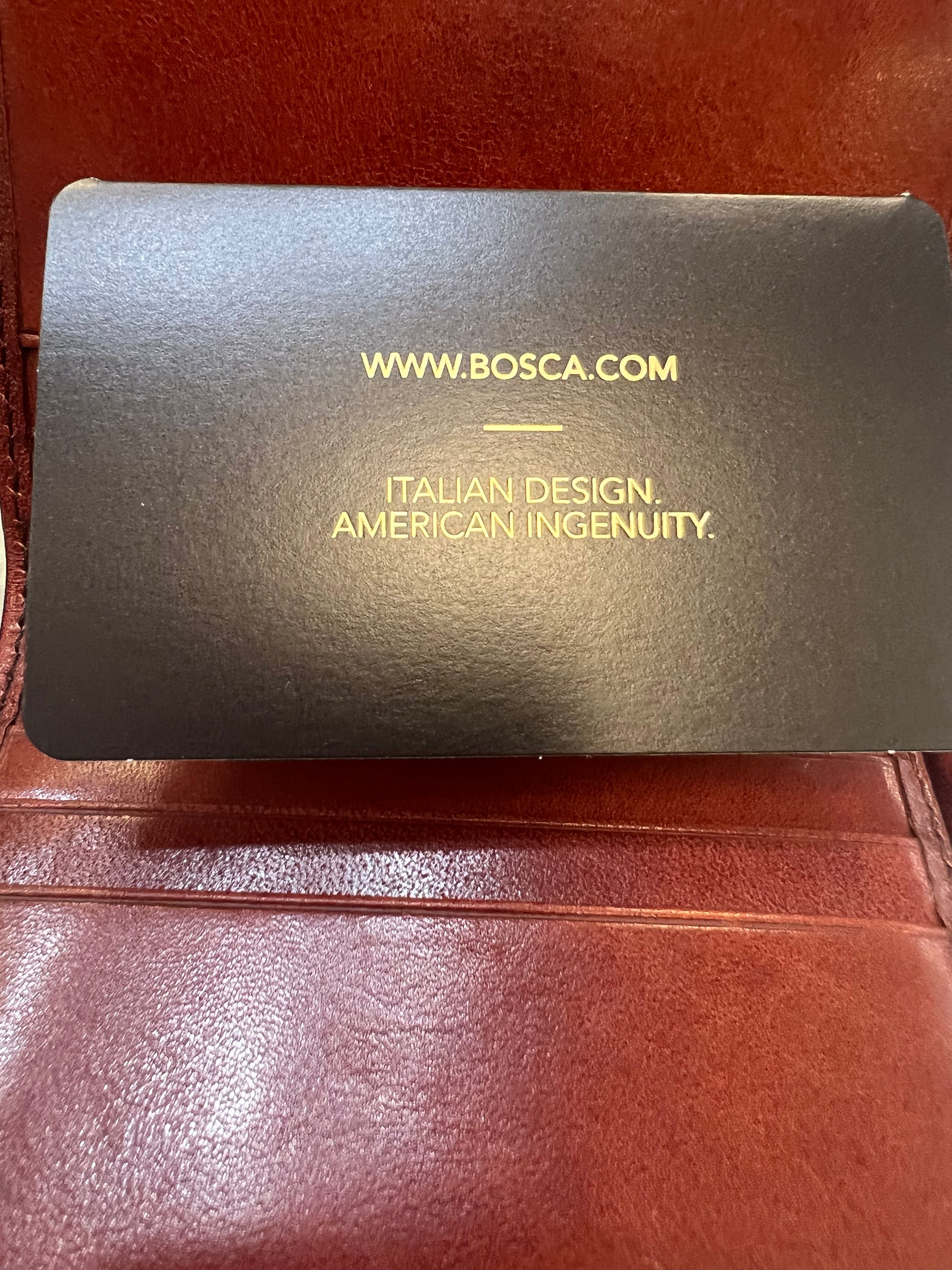 Bosca Double ID Trifold RFID Leather Wallet