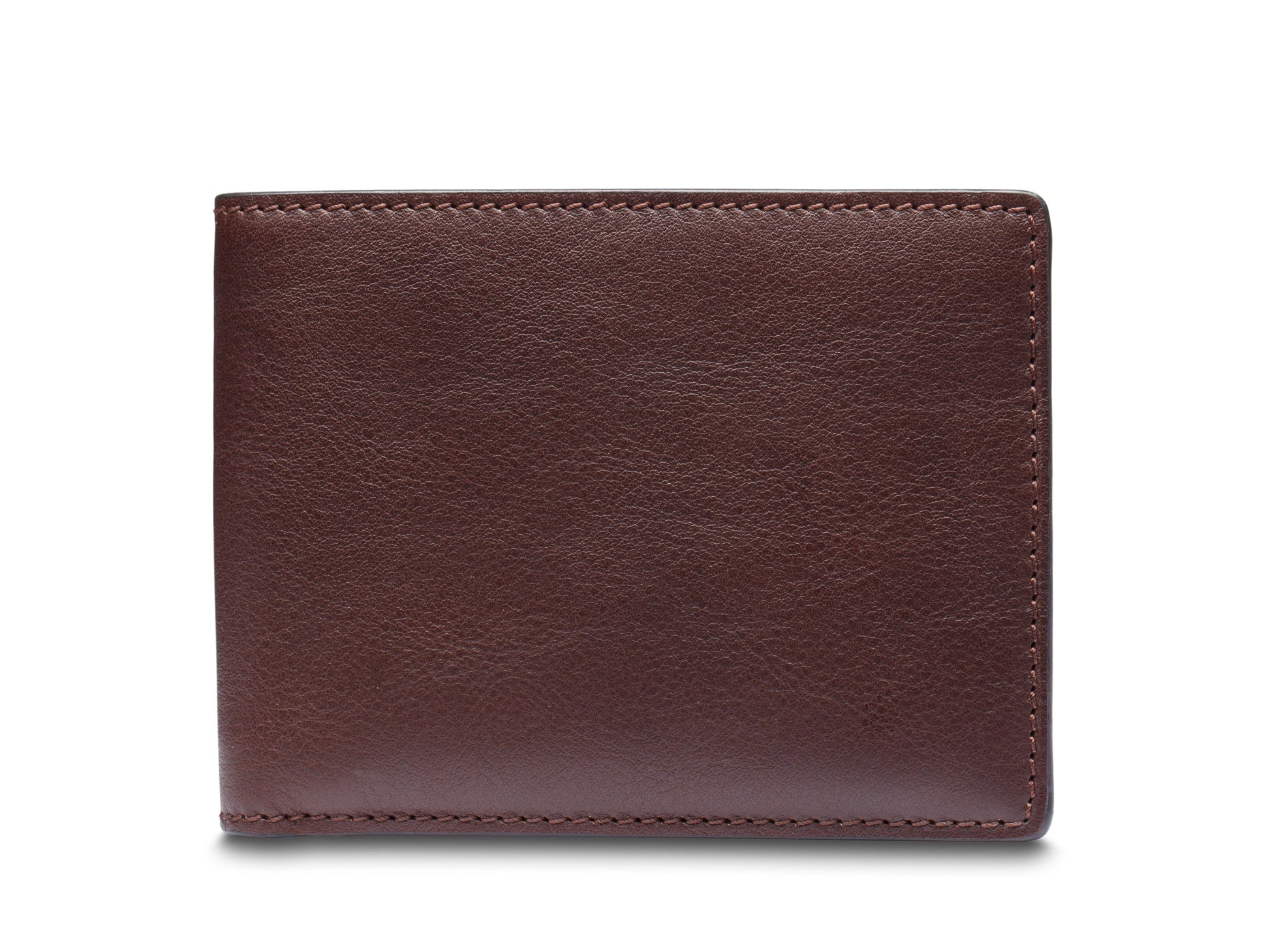 BOSCA Navayo Italia Leather Calling Card Case wallet Dark Brown