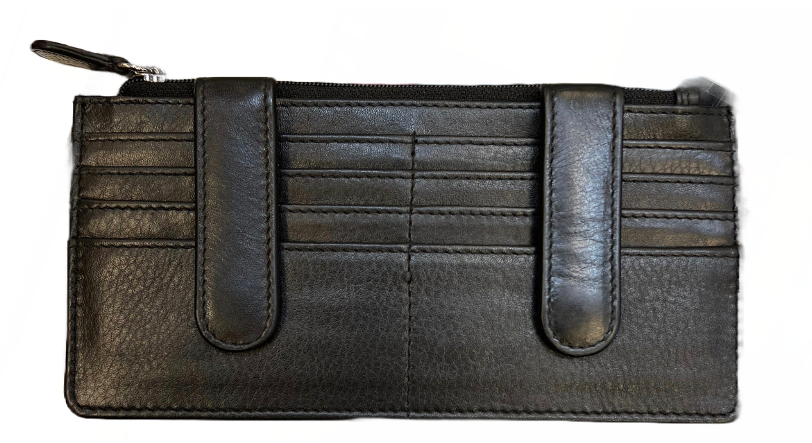 ili New York Credit Card Leather Wallet - 7306 Black