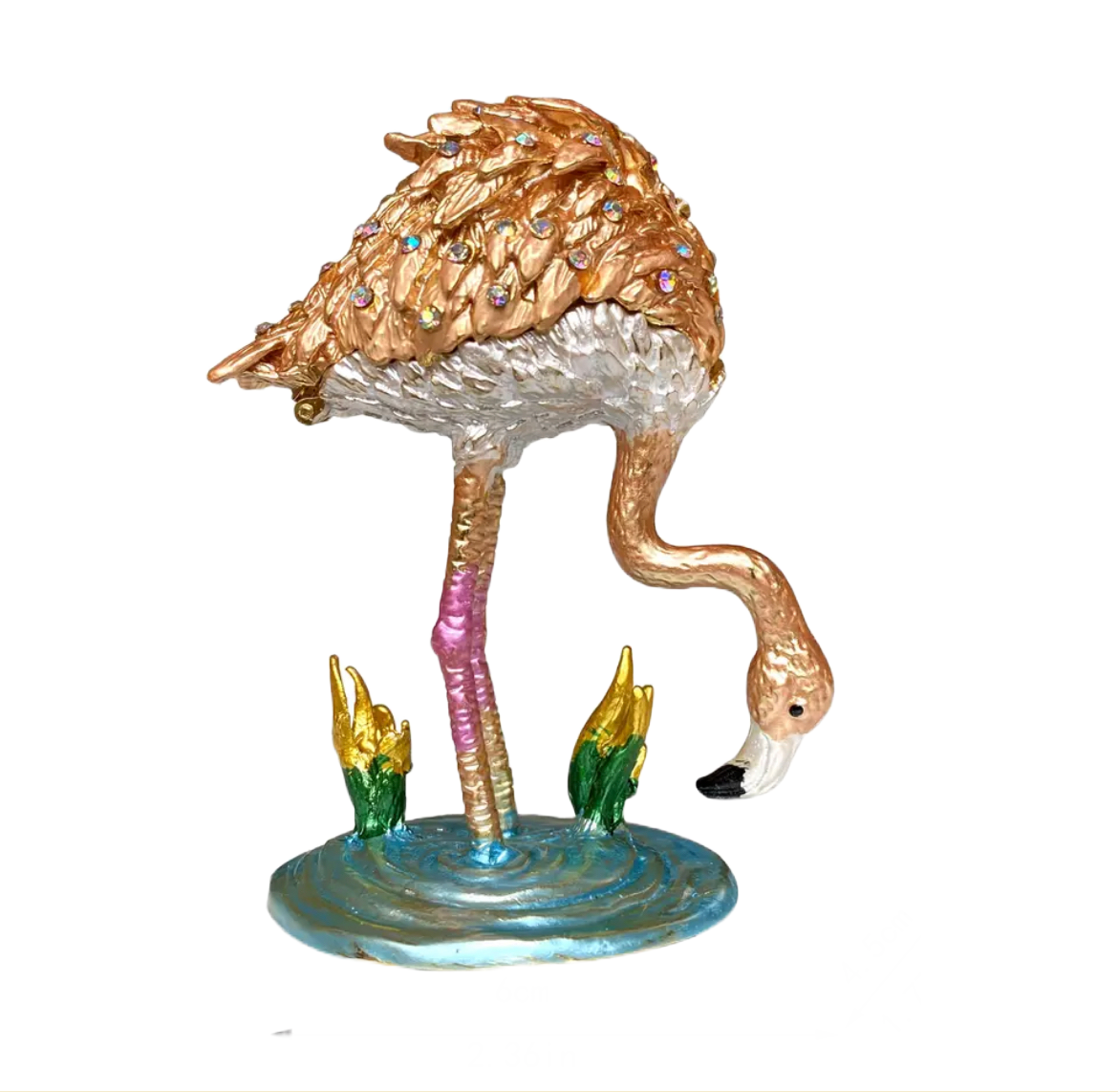 Ring/Trinket Treasure Keeper- Flamingo Gold