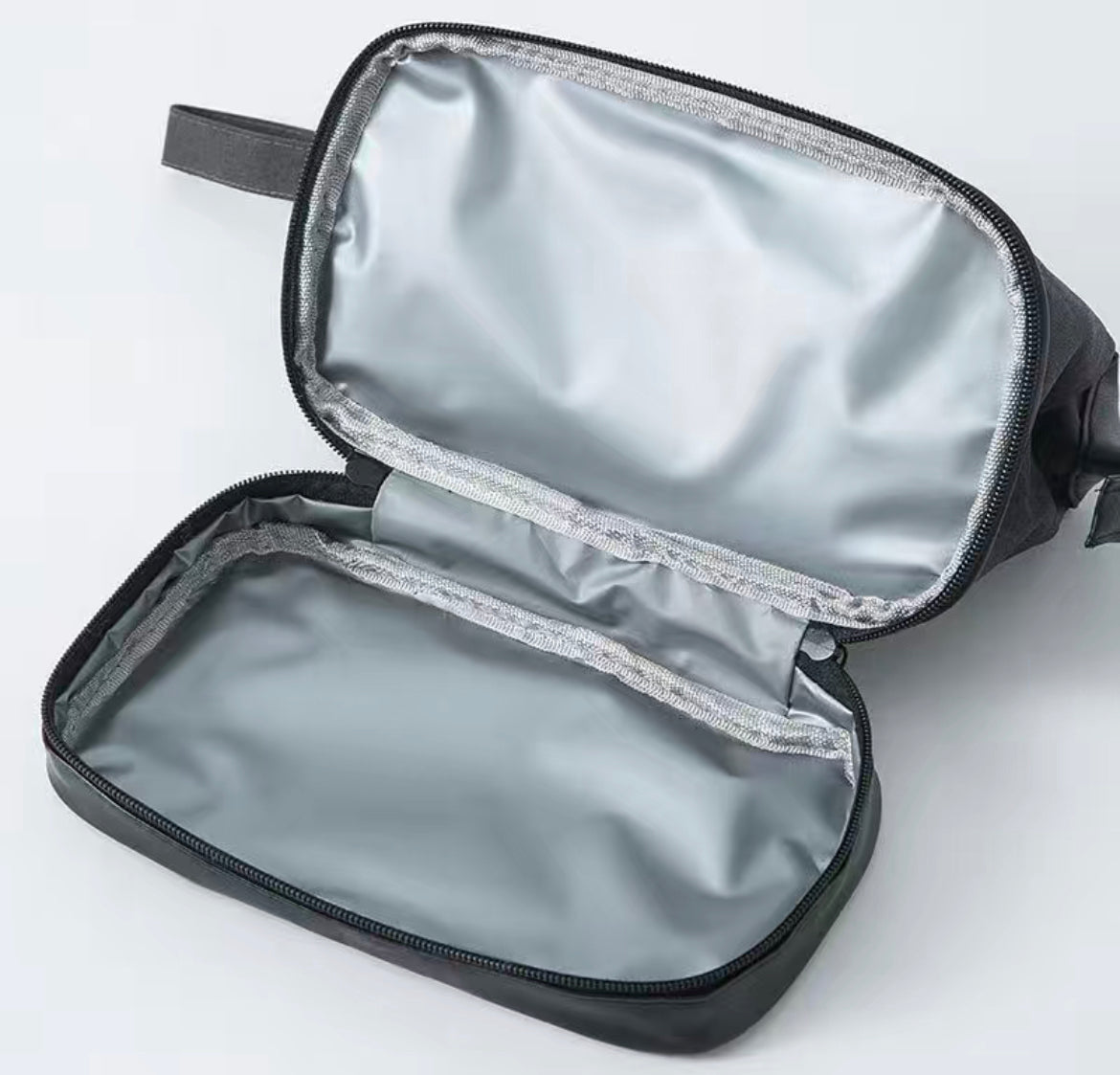 Wet/Dry Clear Travel Toiletry/Cosmetic Zip Bag With Carrying Handle