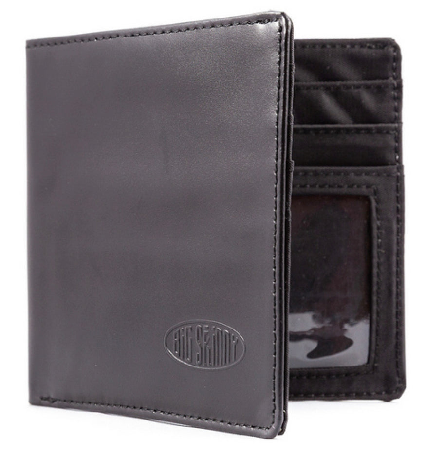 Big Skinny RFID Bifold Leather Wallet Black