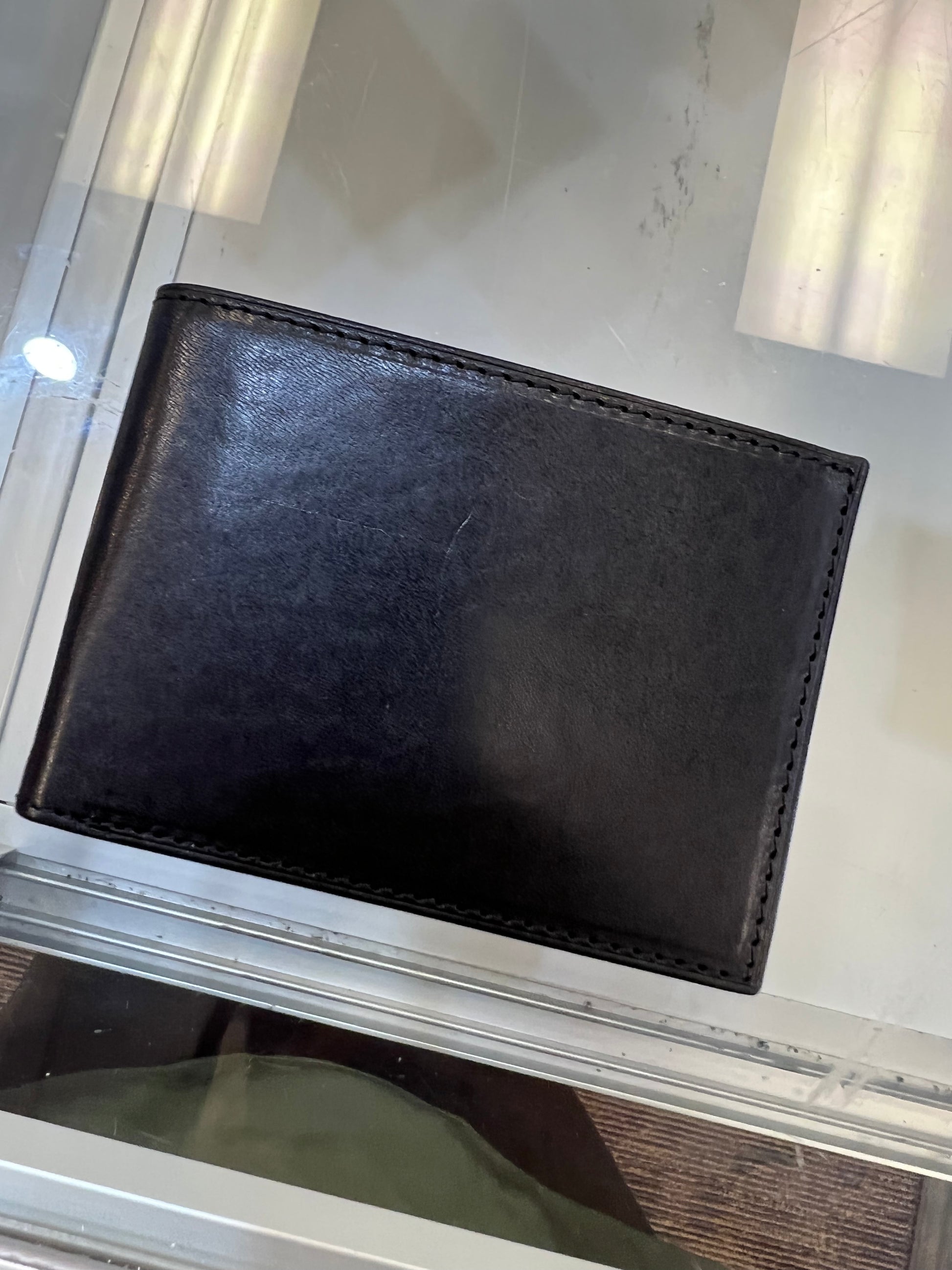 Bosca Bifold Leather Wallet Black