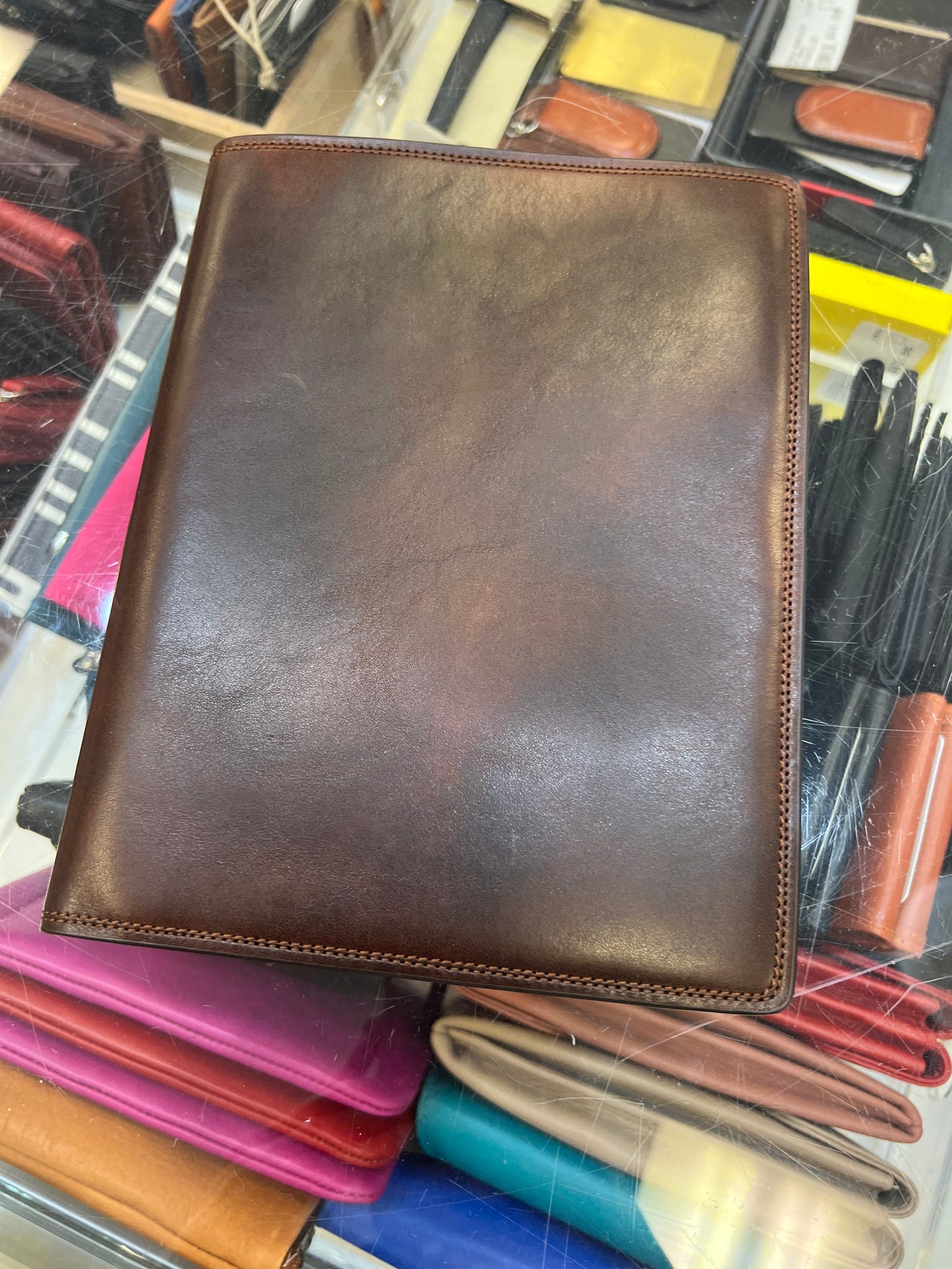 Bosca Large Journal Padfolio (Dark Brown) Dark Brown