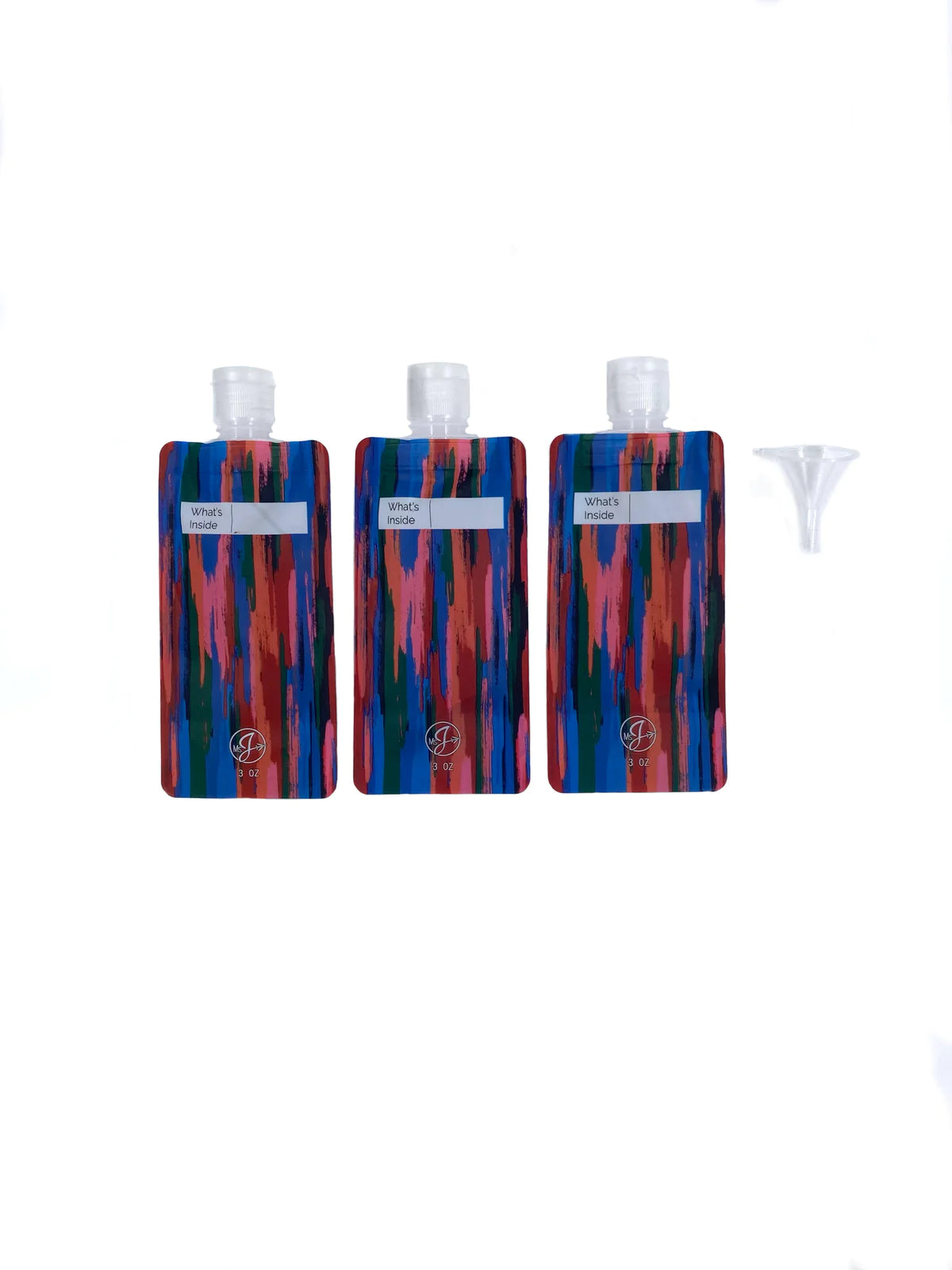 On Sale- Ms. Jetsetter- The Carnivale Collection- Eco Travel Bottles- $6.00 Multi Hue