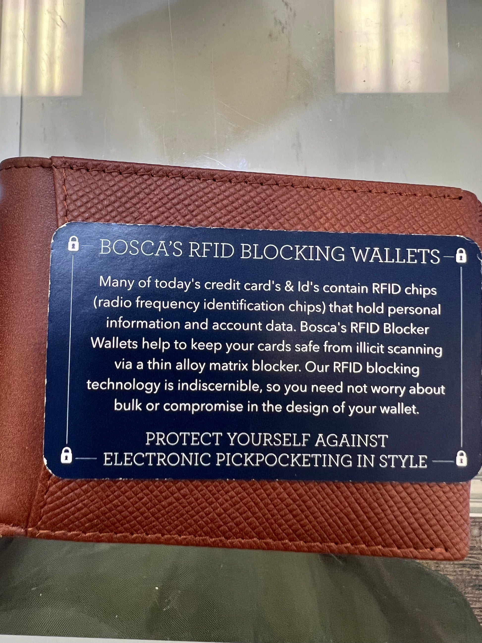 Bosca Saiffiano Hall Pass Leather Wallet