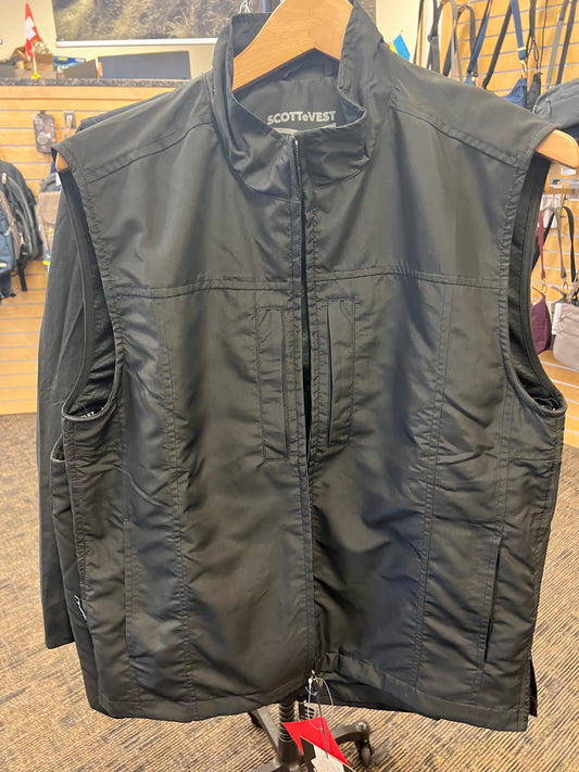 Scott e Vest RFID Water Repellant Travel Vest for Men (in black, size medium- last one in stock!) Black