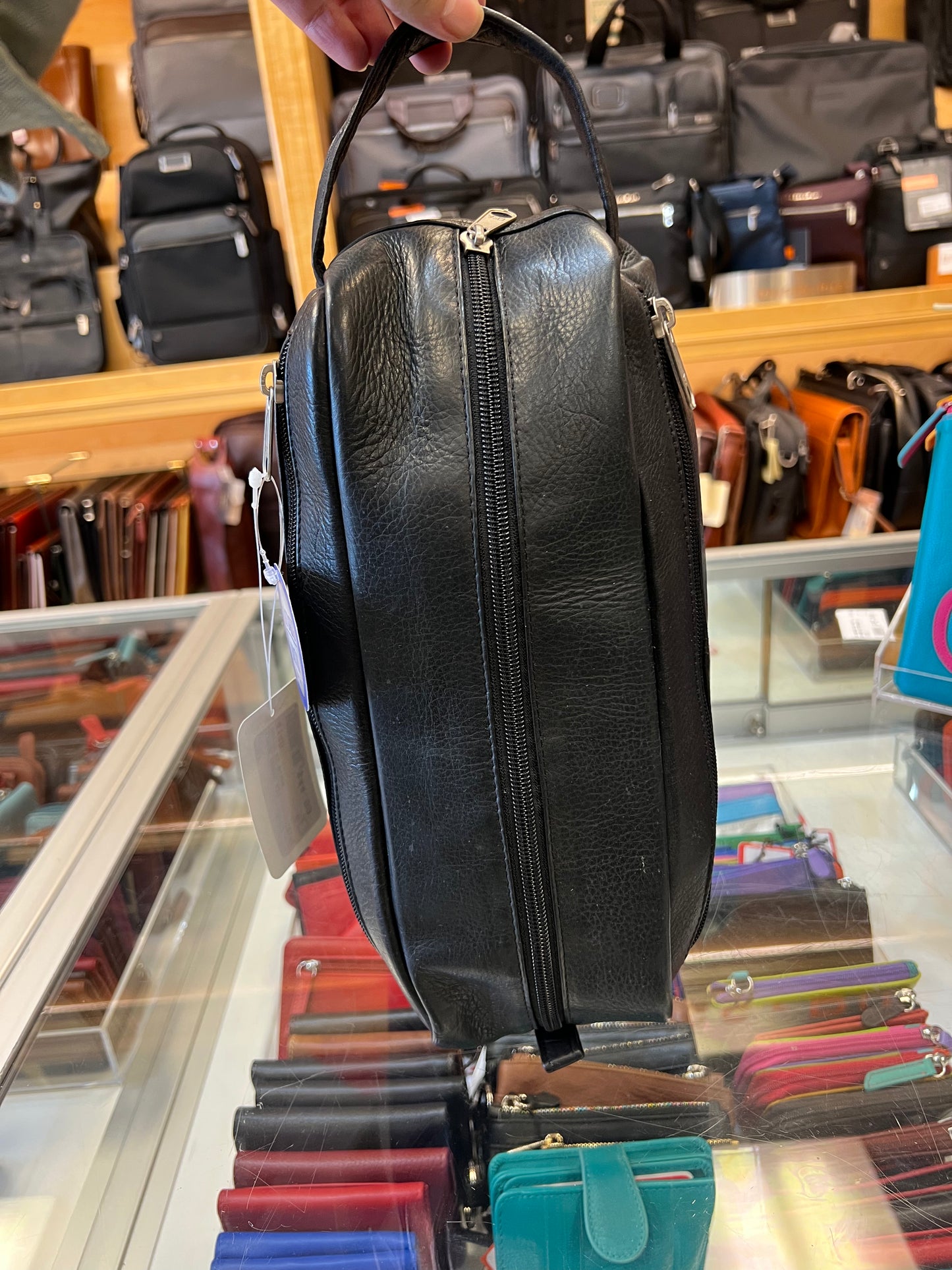 David King & Co. Large Leather Toiletry/Shave Bag