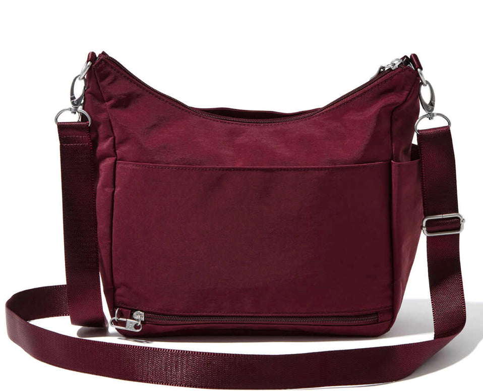 Baggallini Modern Everywhere Hobo Crossbody w/ Trolley Sleeve & RFID Wristlet Wallet