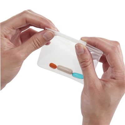 Smooth Trip Zippered Pill Pouch - 8 pack Clear