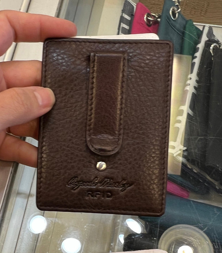 Osgoode Marley RFID Money Clip Leather Wallet (Espresso)