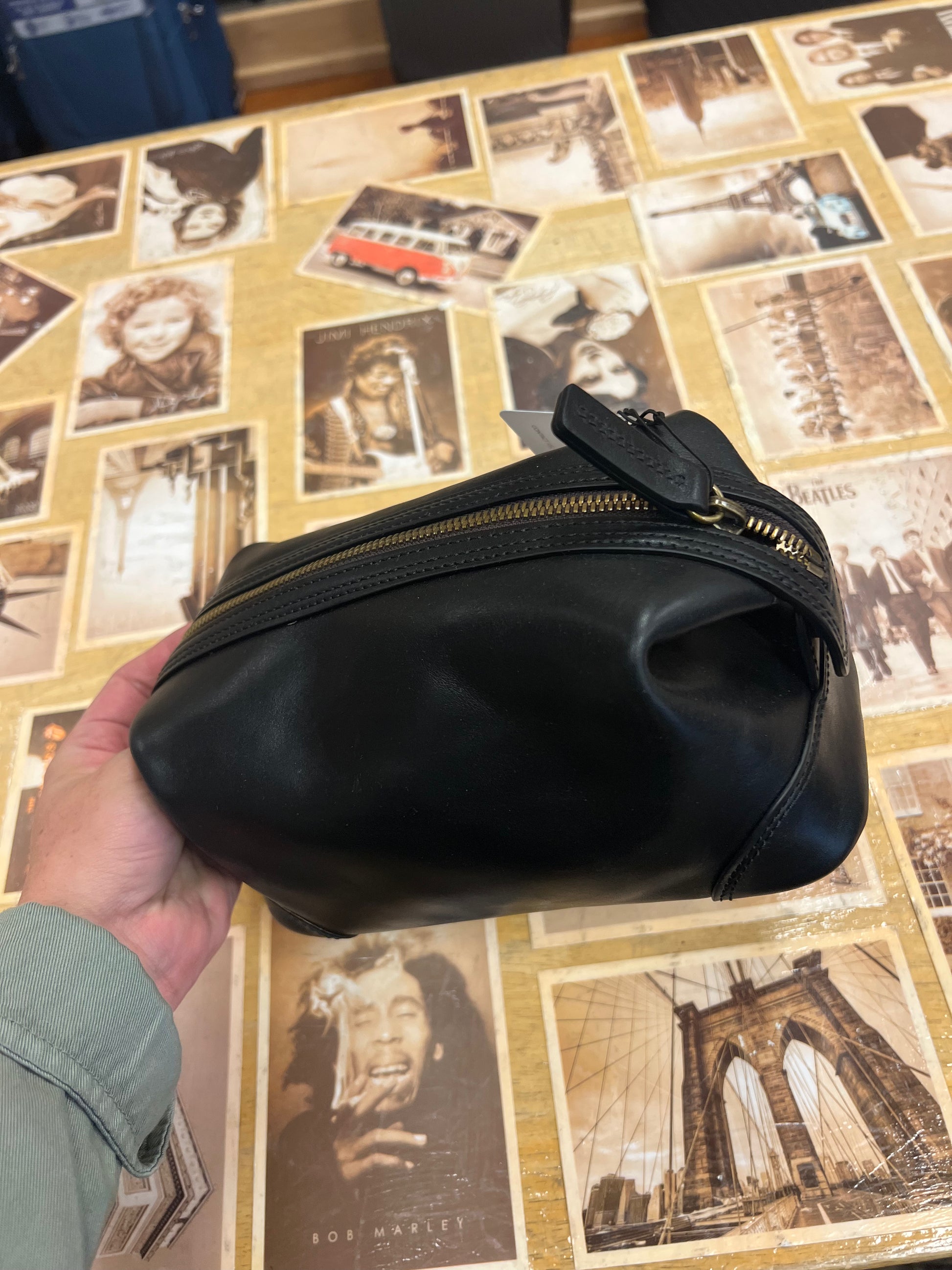 Bosca Leather Toiletry Kit