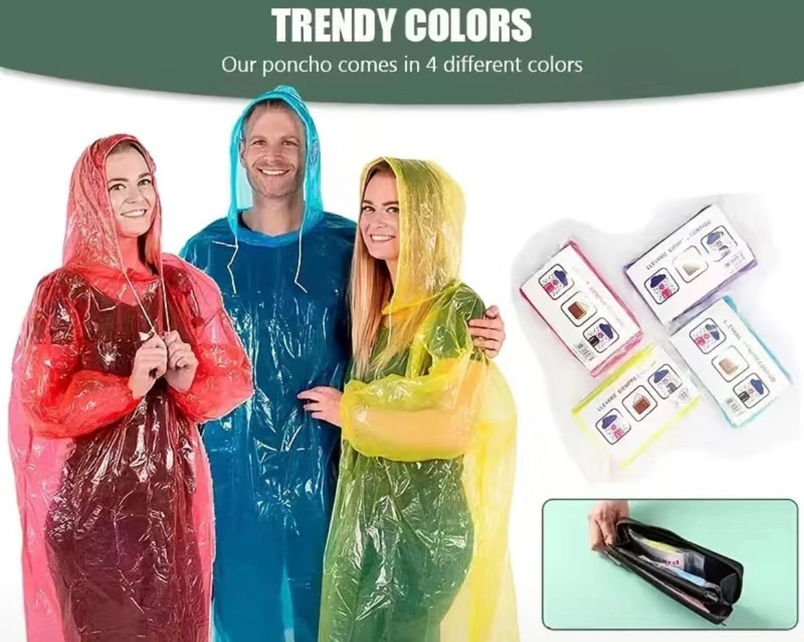 Rain Card Poncho - 1 piece