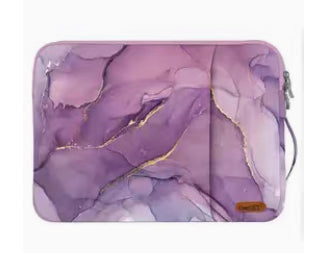 Marble Print Laptop Sleeve-13 inch Lavender