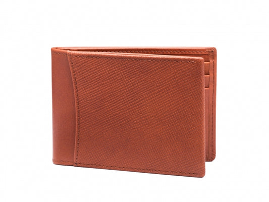 Bosca Saiffiano Hall Pass Leather Wallet Brown