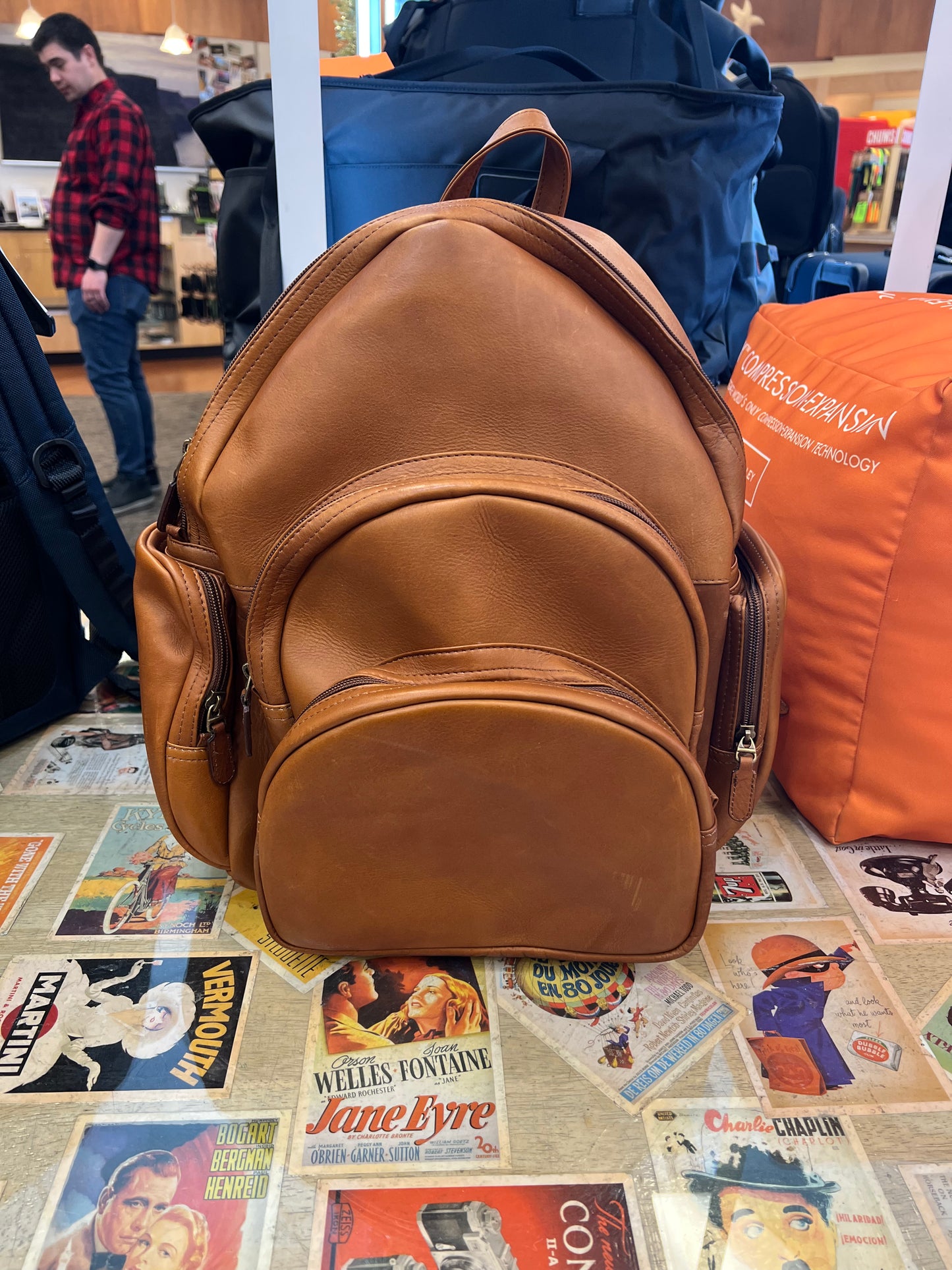 On Sale- Dorado Leather Backpack Tan