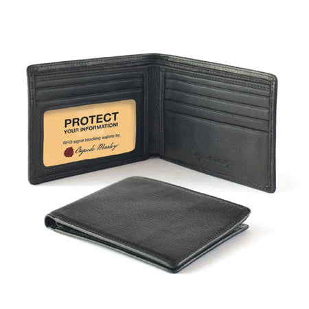 Osgoode Marley Leather RFID Thinfold Bifold ID Wallet- 1231/1301 Black