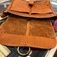 David King & Co. 199 Leather East/West 1/2 Flap Messenger Bag with Large Ring