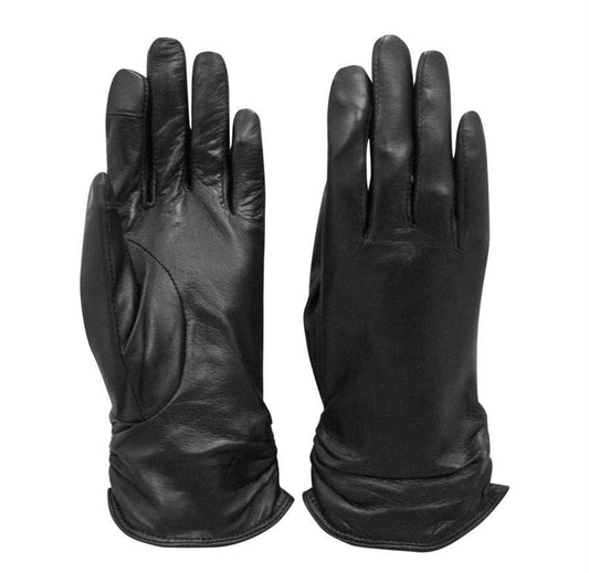 ili New York Leather Fleece Lined Tech Gloves Large