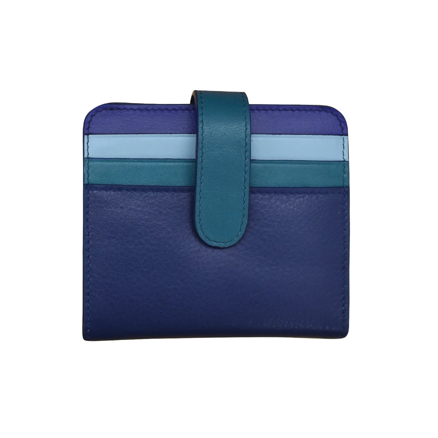 ili New York Bi-Fold RFID Credit Card Wallet- 7301 Denim Multi