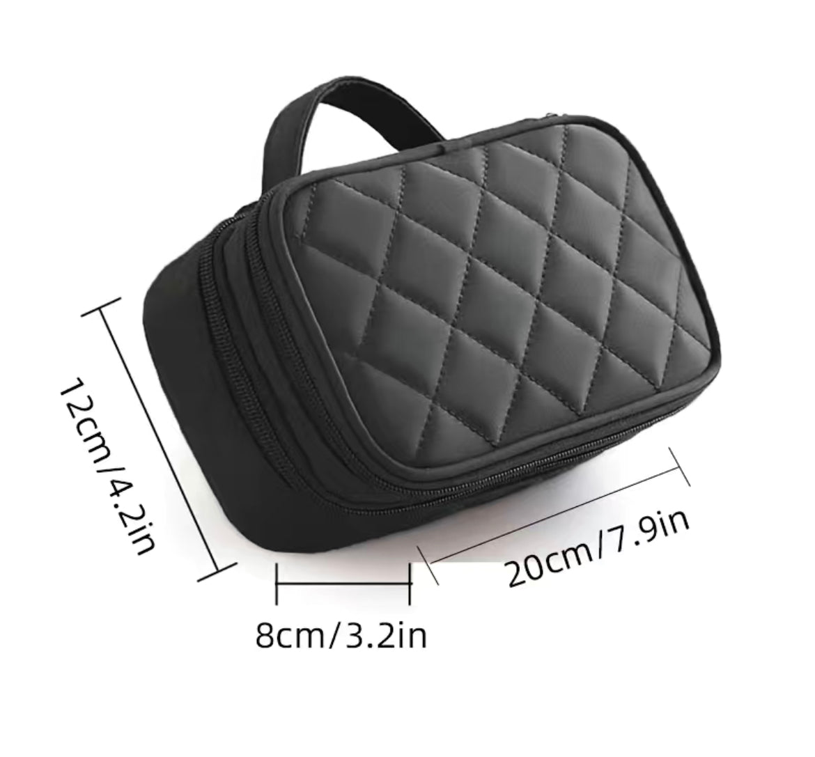 Quilted Zippered Cosmetic/Makeup Bag- $10