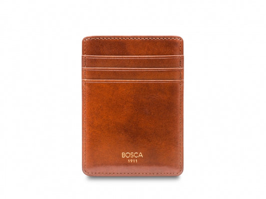 Bosca Oldleather RFID Front Pocket Wallet Amber