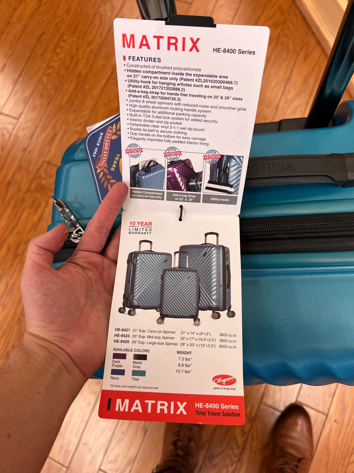 On Sale - Olympia Matrix 25" Hardside Medium Spinner