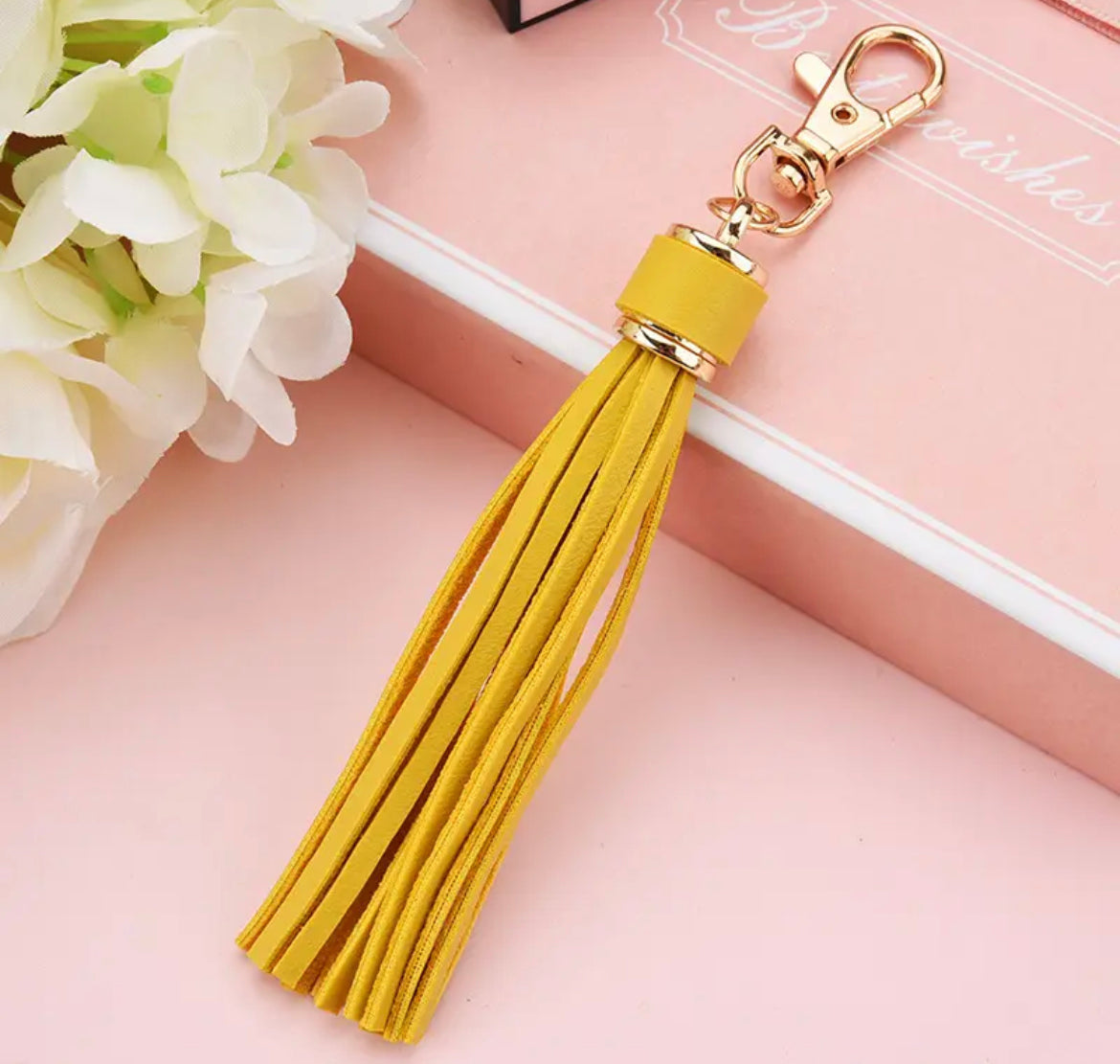 On Sale - Faux Leather Clip-On Tassel