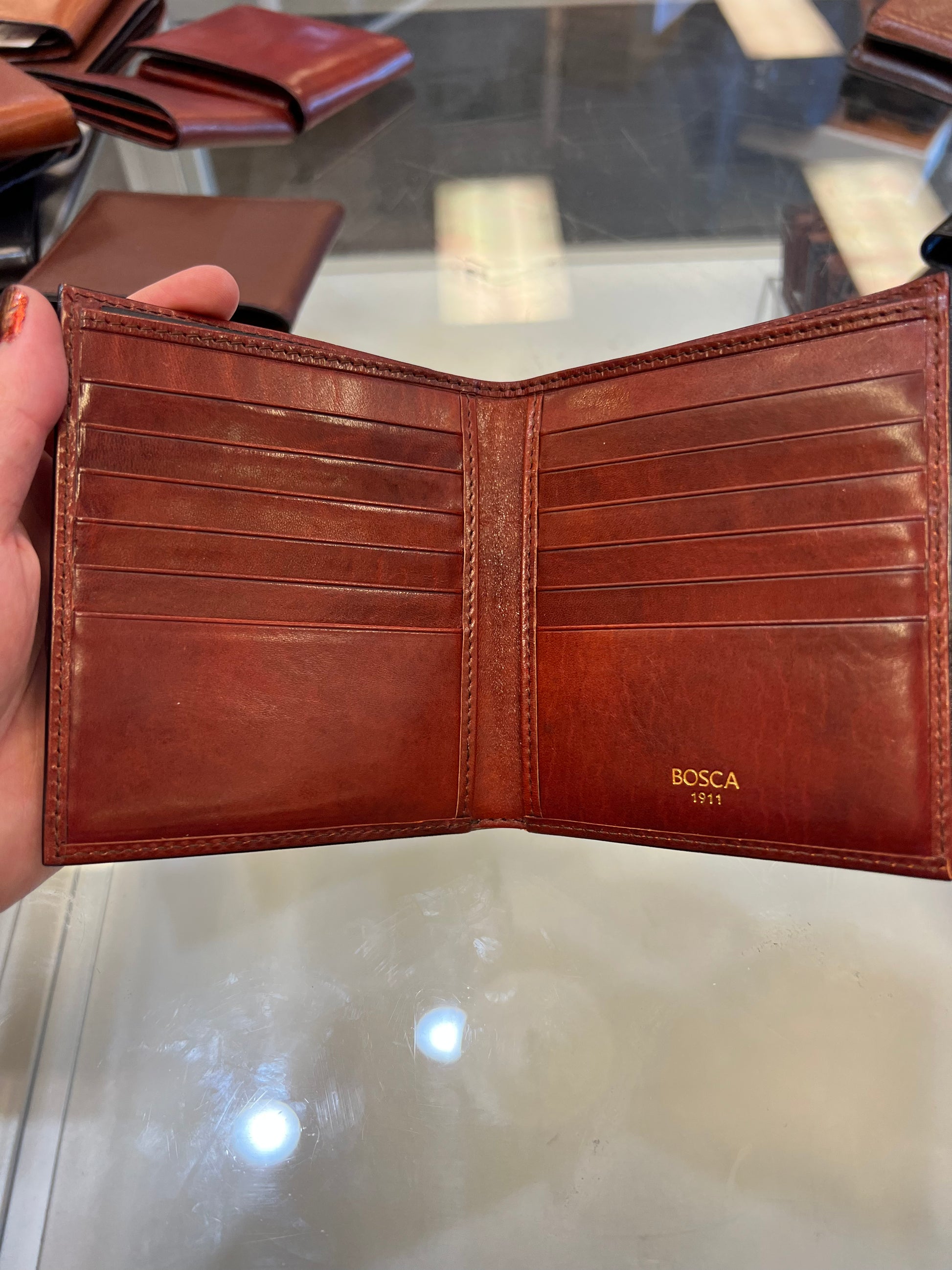 Bosca 12 Pocket Leather Wallet