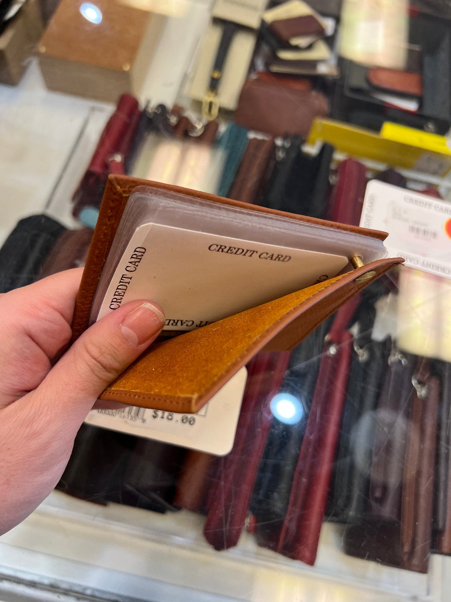 Business Card Slide Holder (Tan)