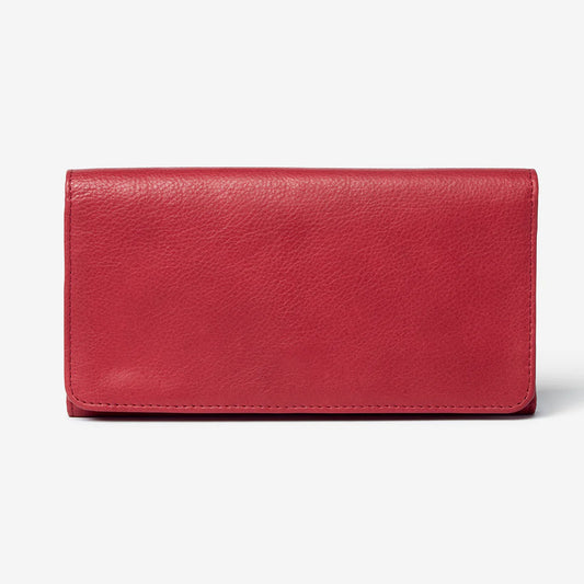 Osgoode Marley Leather RFID Checkbook Wallet- 1236 Garnet