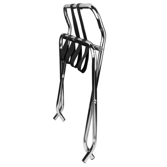 Chrome Folding Luggage Rack with Guard - In-Store Pickup Only