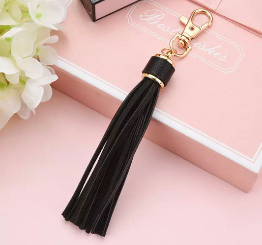 On Sale - Faux Leather Clip-On Tassel