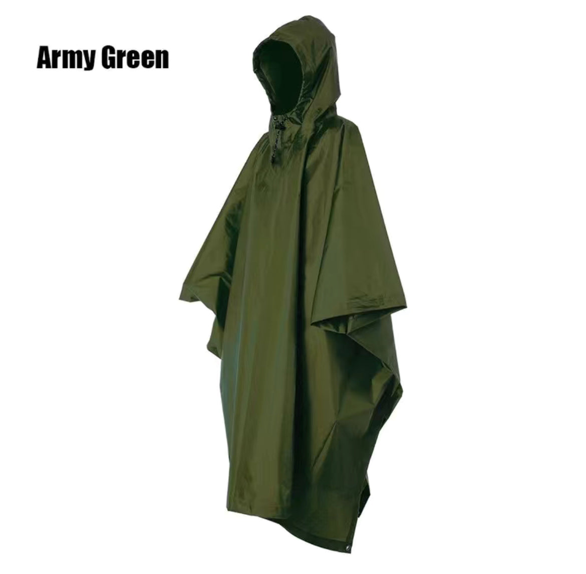 Rain Poncho with carrying bag Army Green