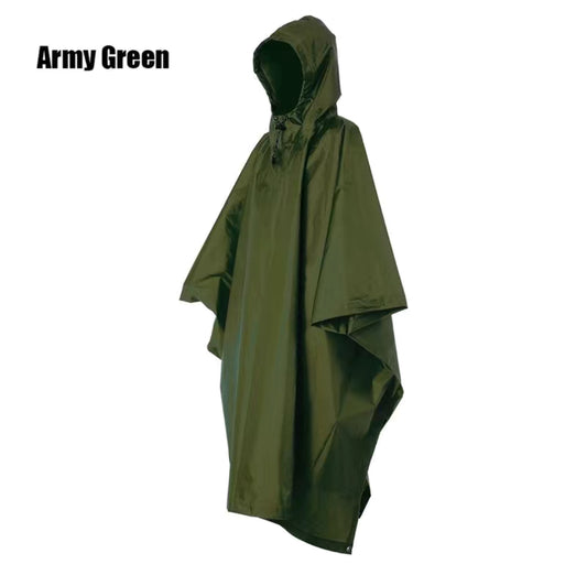 Rain Poncho with carrying bag Army Green