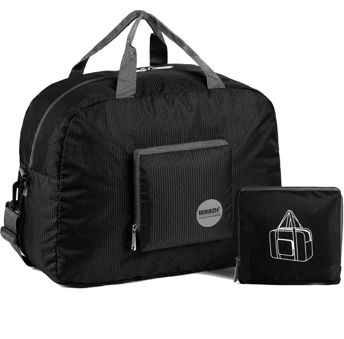 Packable/Foldable Carry-On Duffle Bag 16"- $12.00 Black