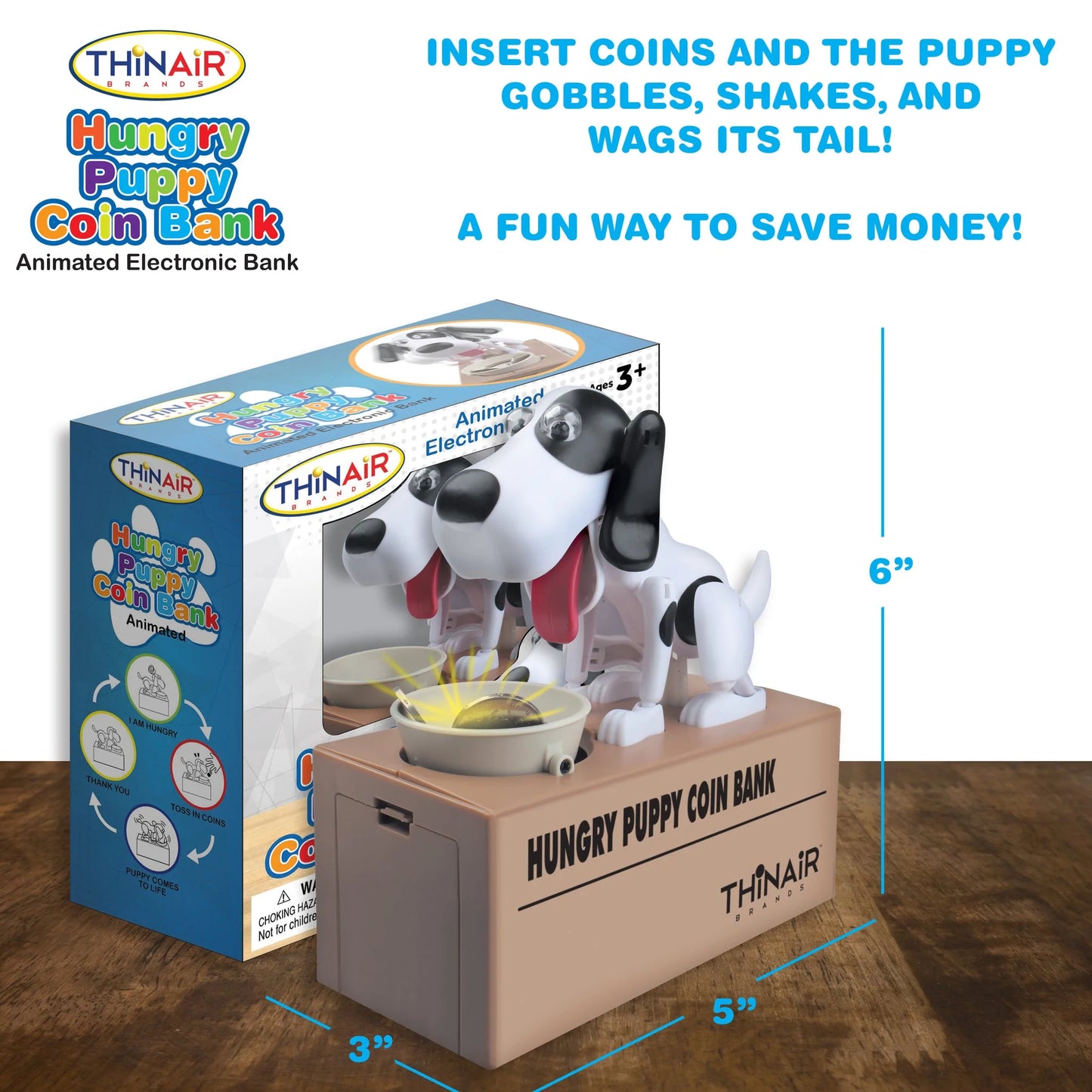 On Sale- Hungry Puppy Children’s Coin Bank by Thin Air