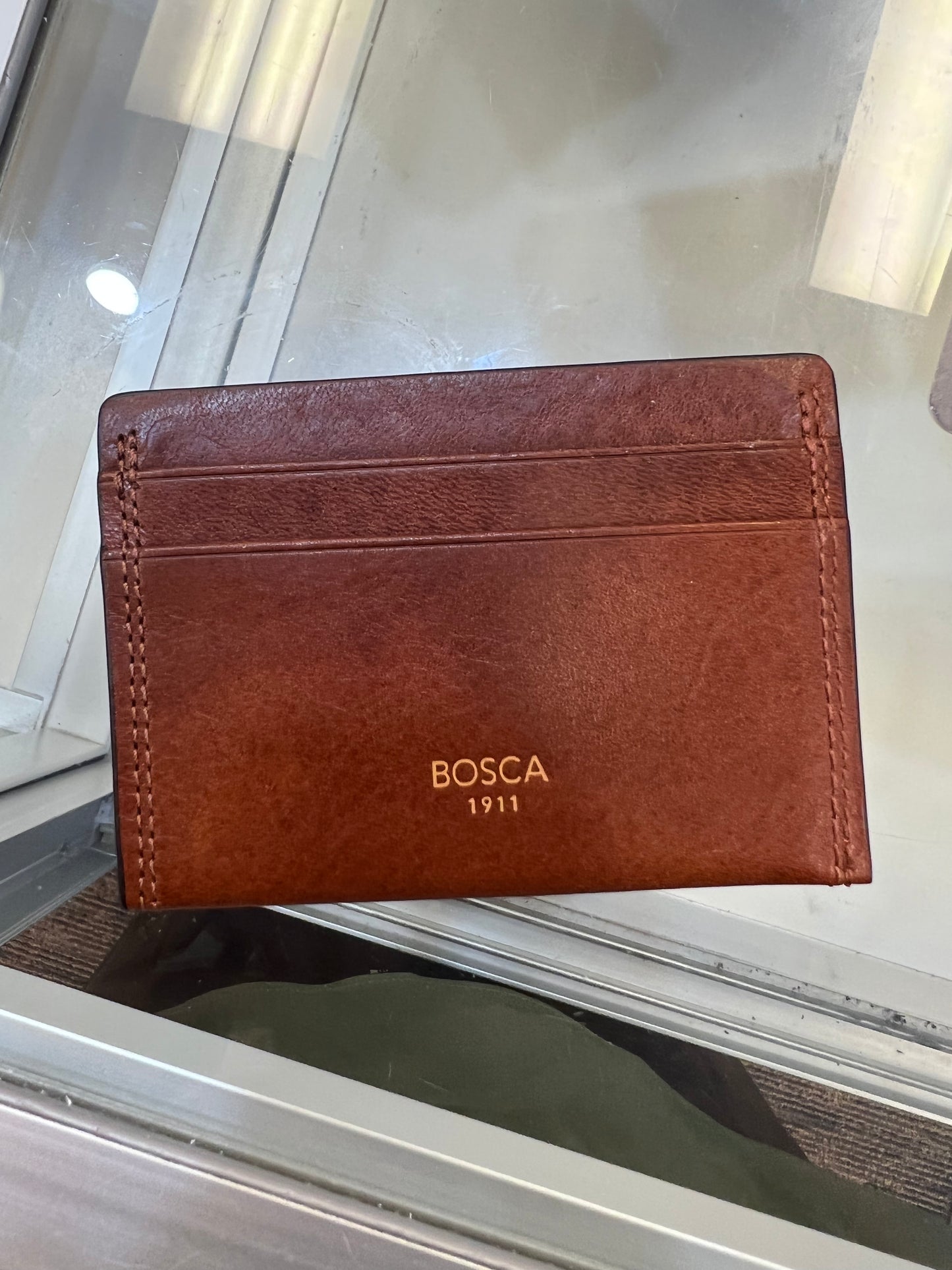 Bosca Dolce RFID Weekend Leather Wallet Amber