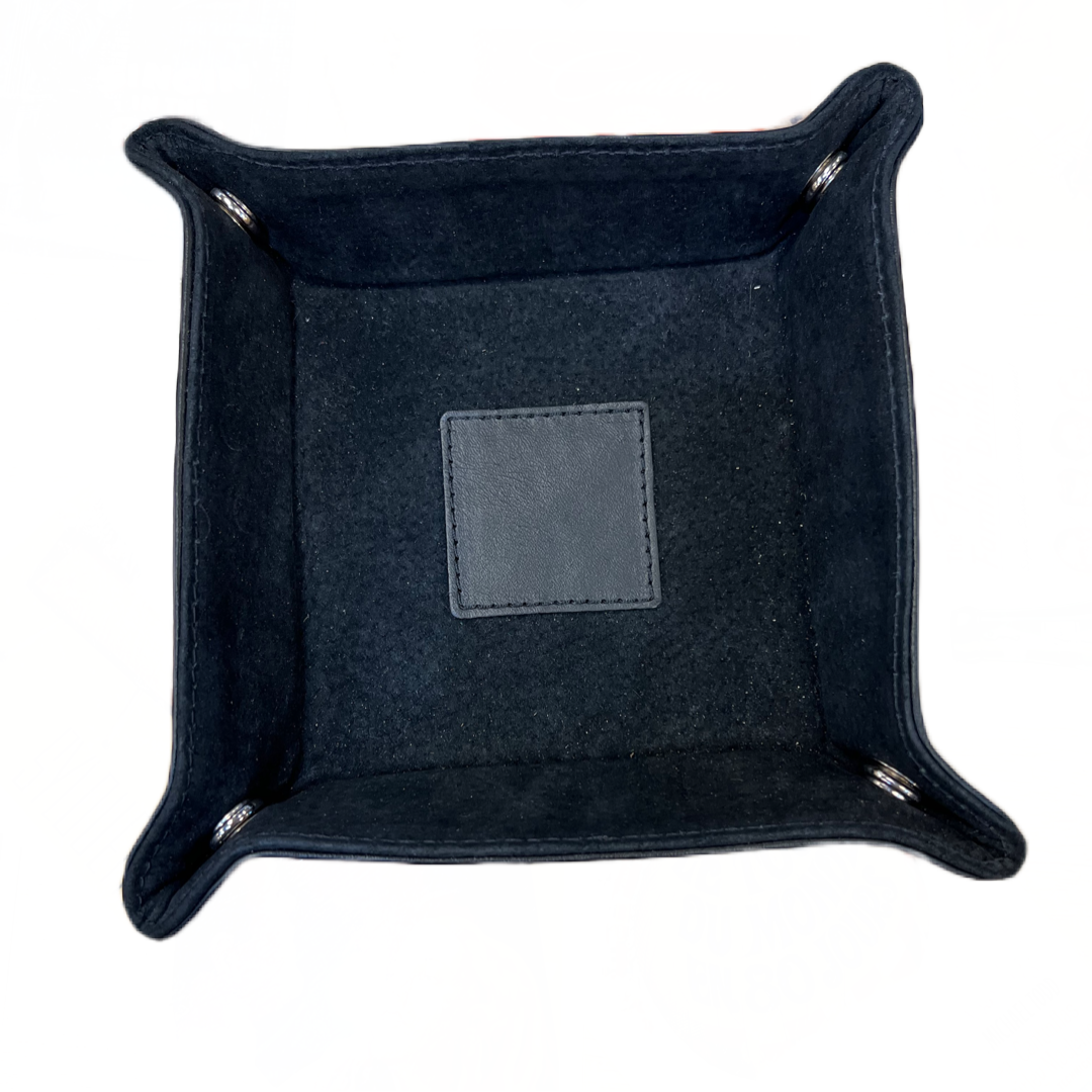 Vaquetta Leather Snap Valet Tray Black