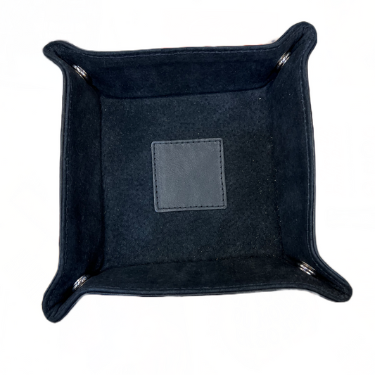 Vaquetta Leather Snap Valet Tray Black