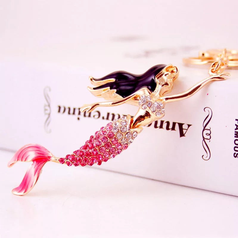 Mermaid Key Ring/Bag Charm Pink