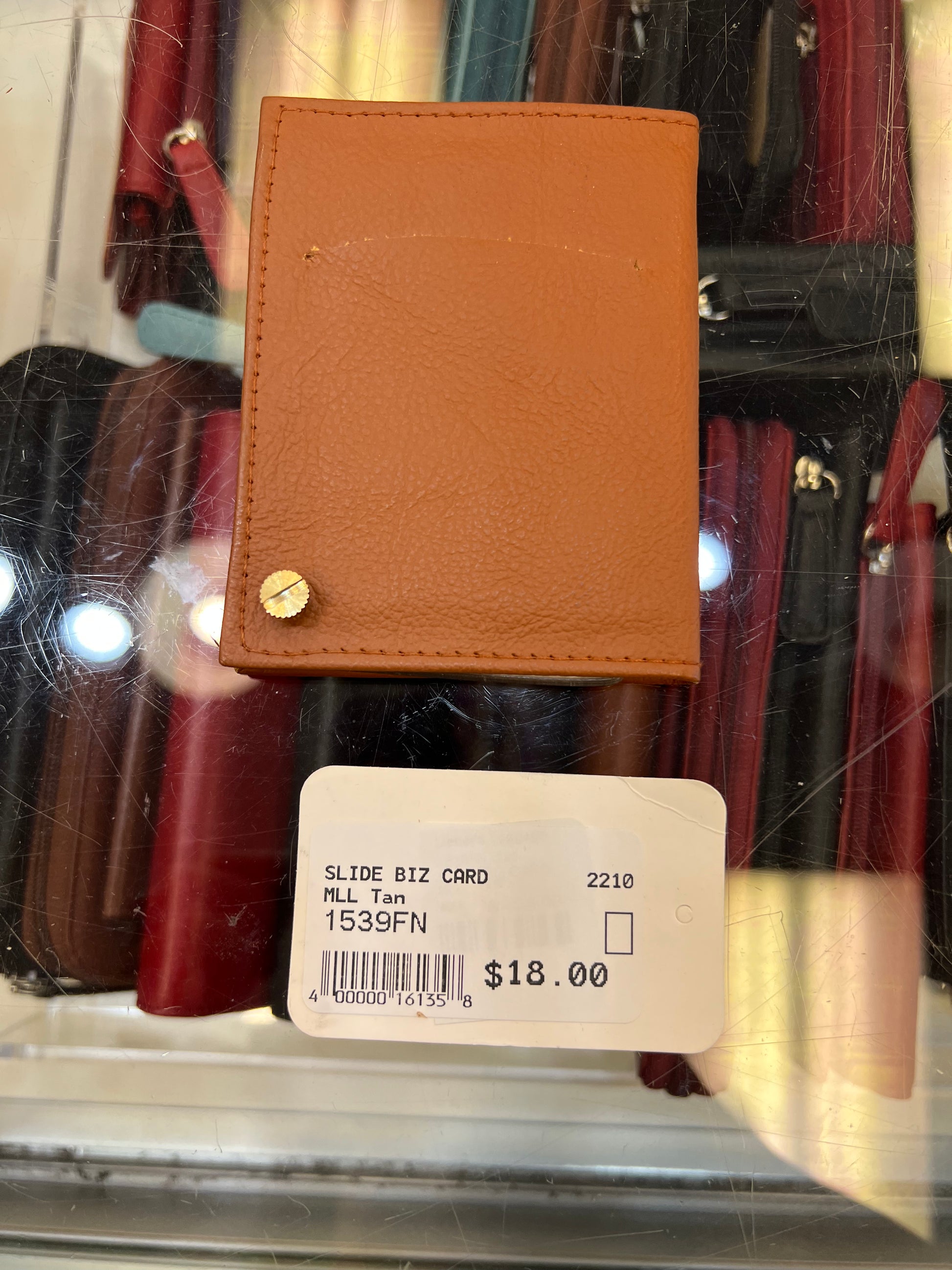 Business Card Slide Holder (Tan)