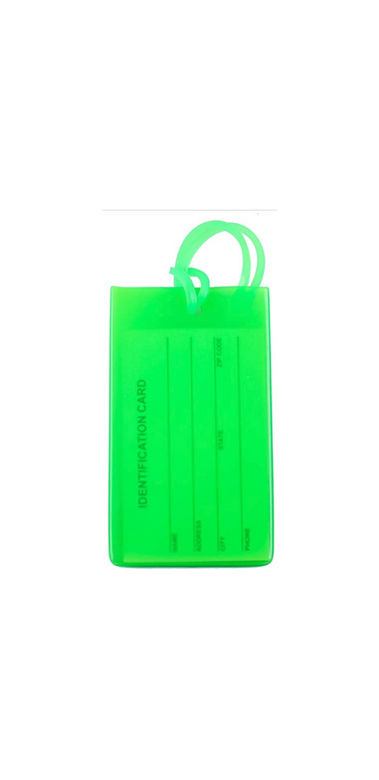 Jelly Luggage Tag- Neon Green