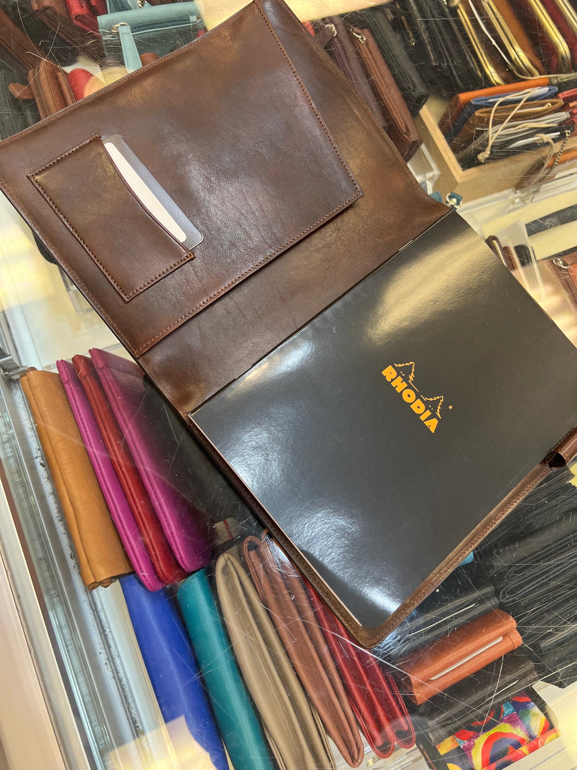 Bosca Large Journal Padfolio (Dark Brown)