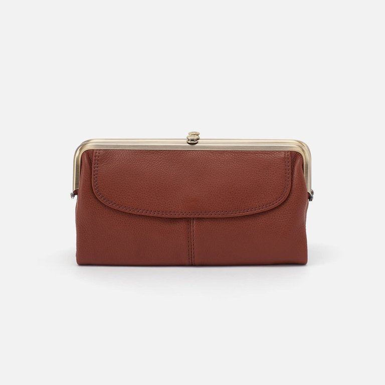 HOBO Leather Lauren Clutch Wallet Toffee