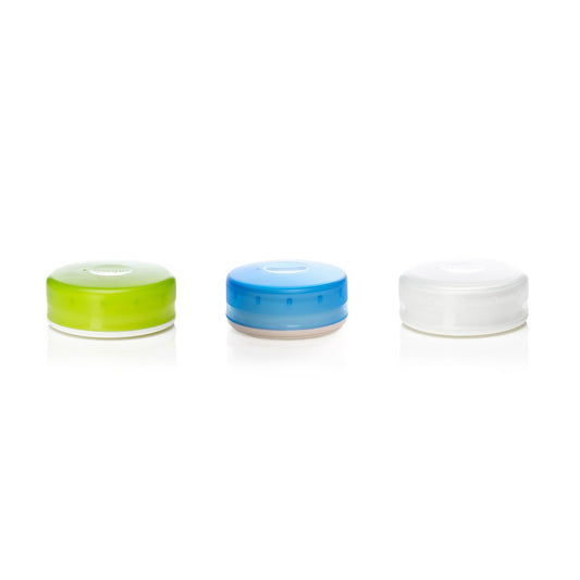 Humangear GoTubb 3-Pack Toiletry Containers (MEDIUM) Clear Green Blue
