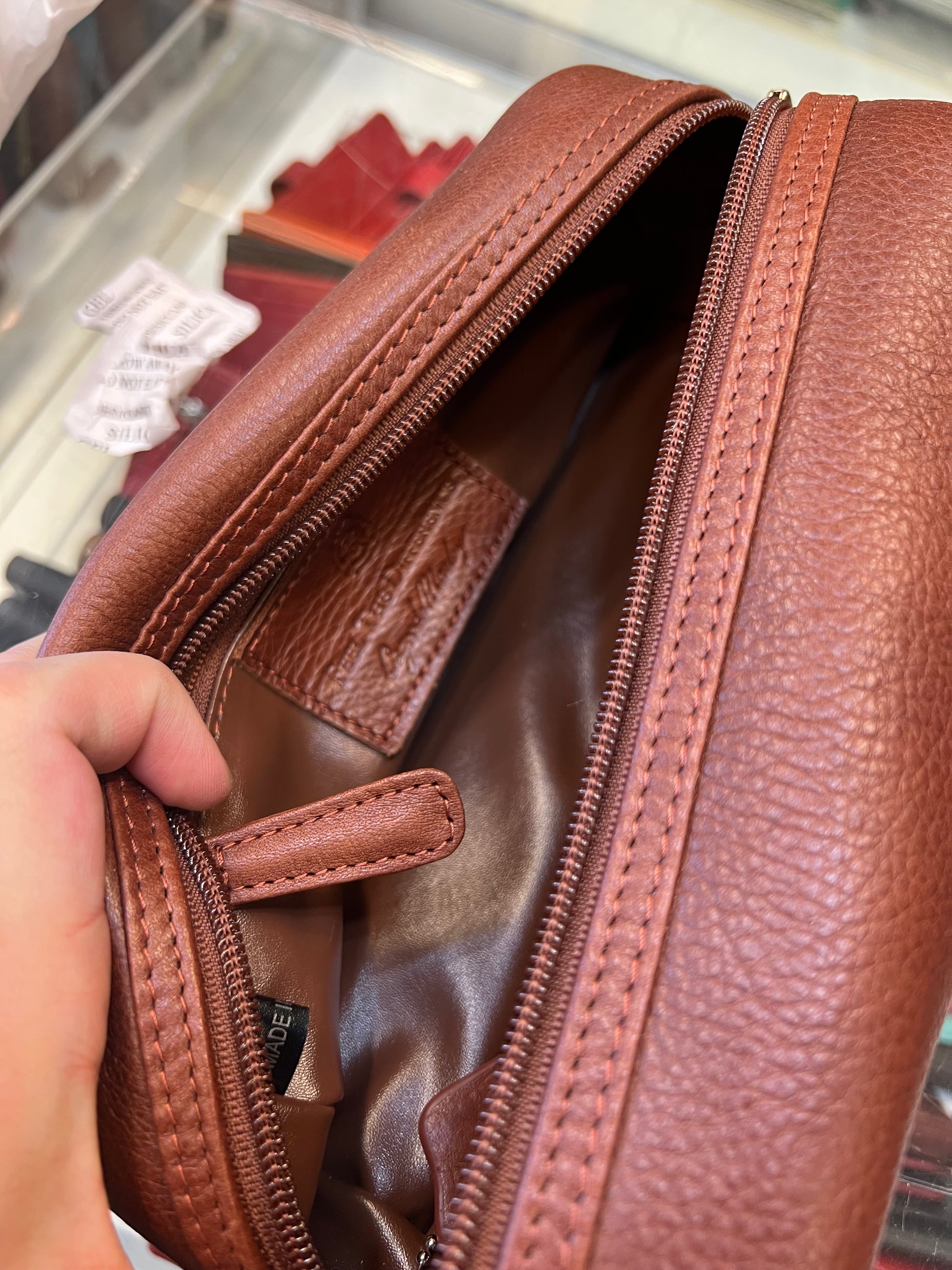 Osgoode Marley Small Leather Toiletry/Shave Bag - 2015